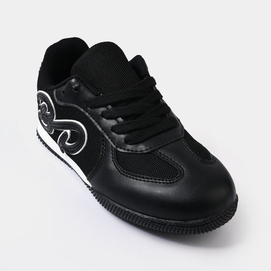 Boys Sneakers 417-5-Black/White
