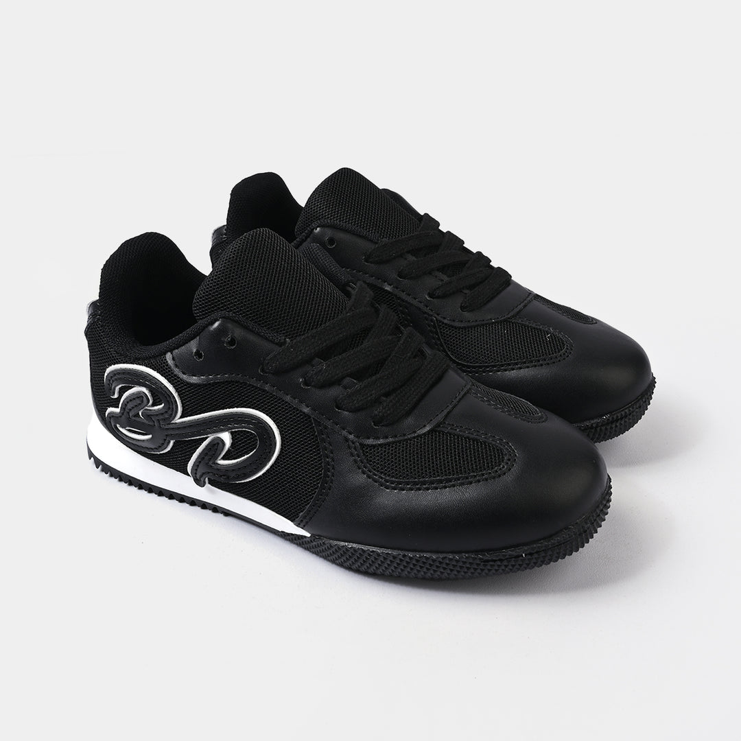Boys Sneakers 417-5-Black/White