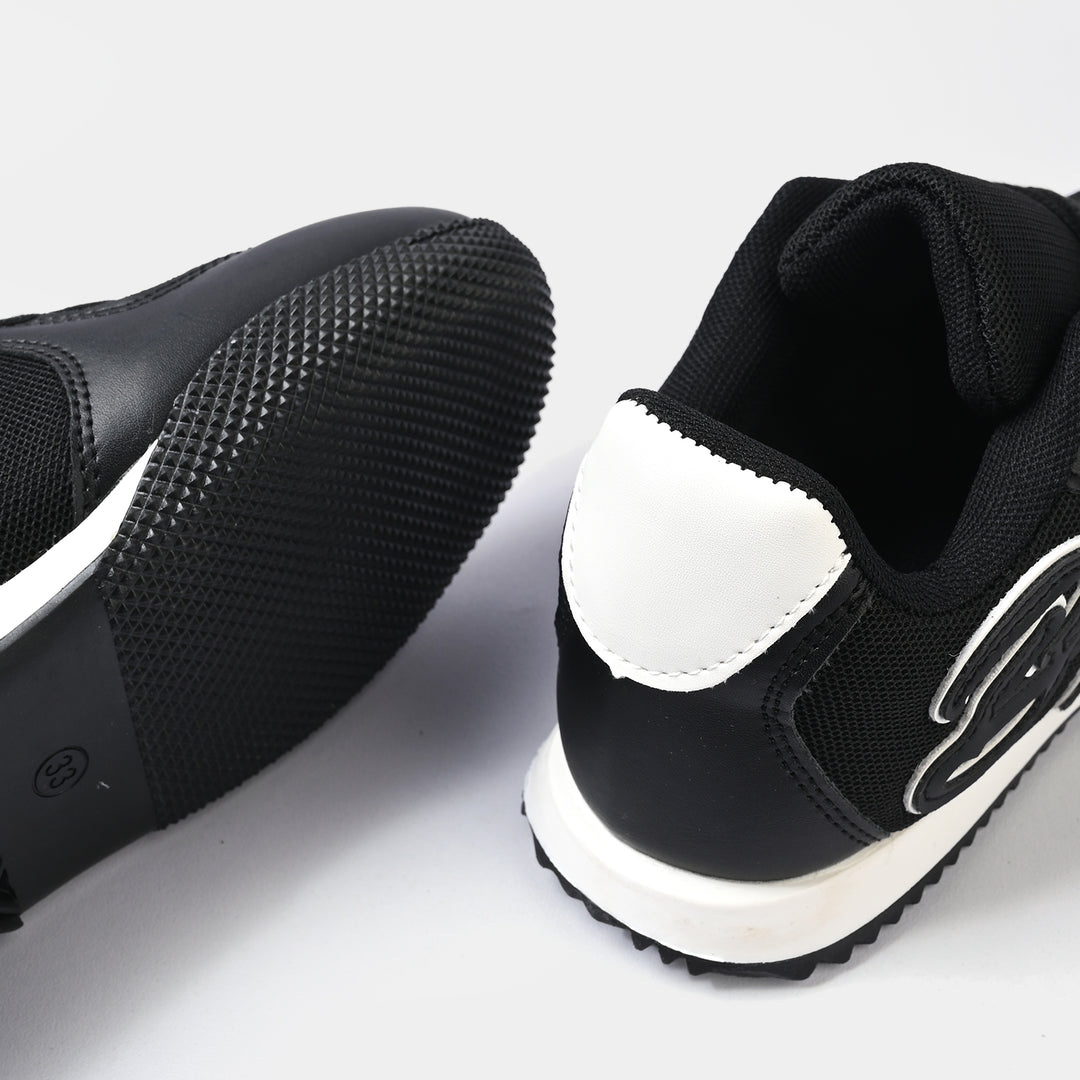 Boys Sneakers 417-5-Black/White