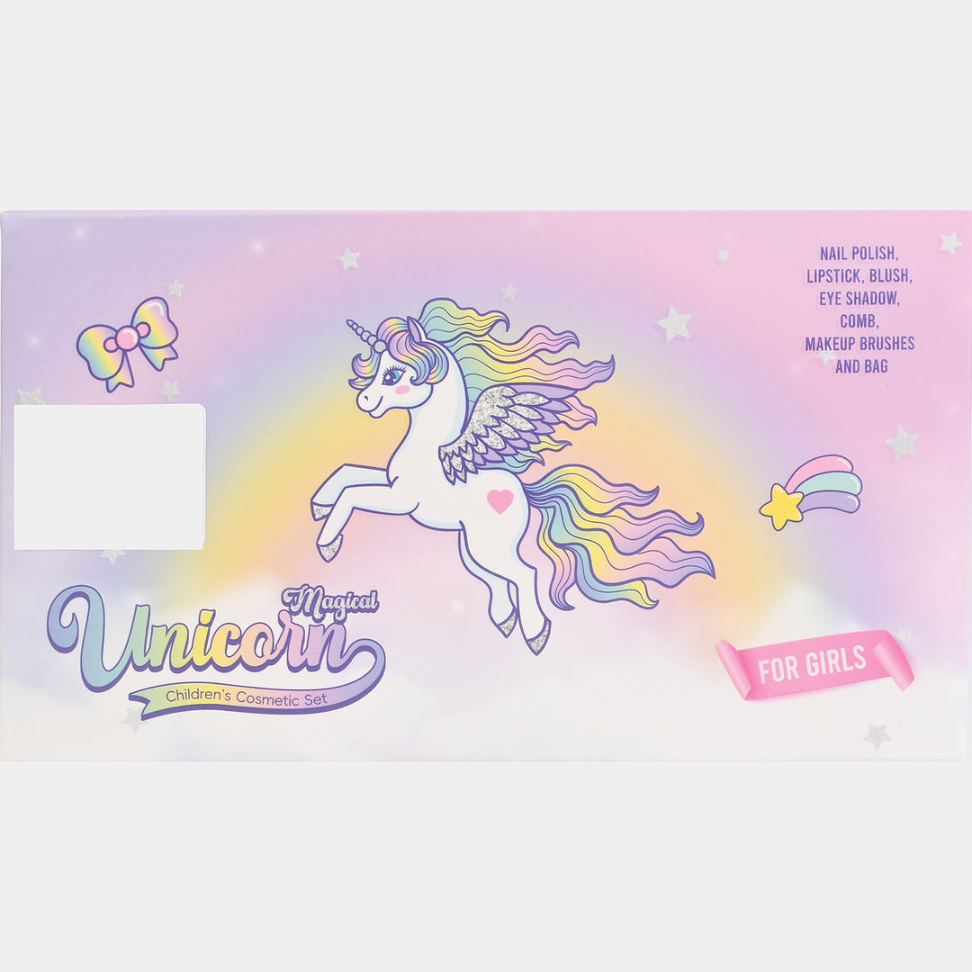 Girls Unicorn Themed Premium Vanity Makeup Set with Mirror