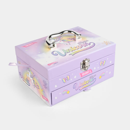 Girls Unicorn Themed Premium Vanity Makeup Set with Mirror
