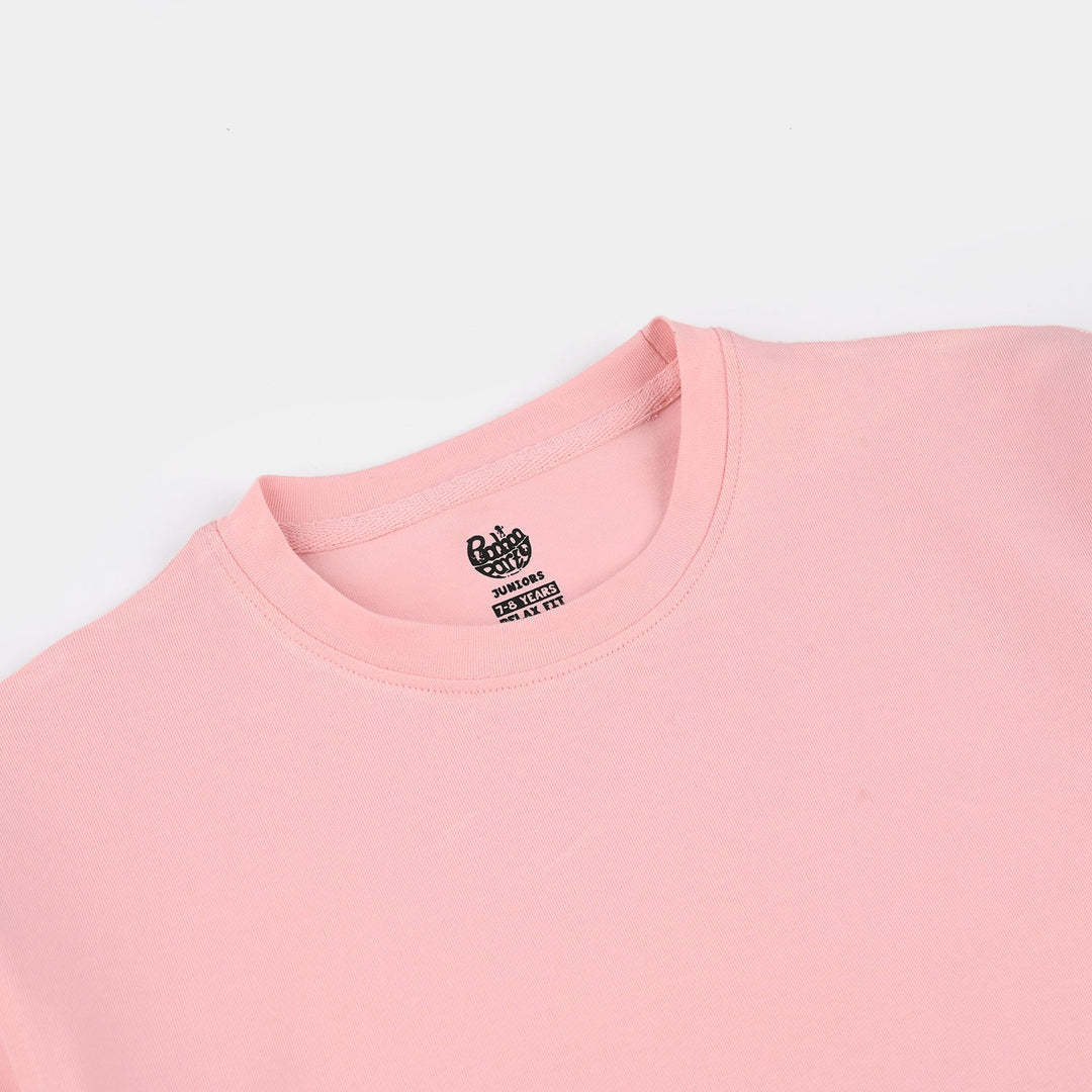 Girls Lycra Jersey Basic T-Shirt - Pink