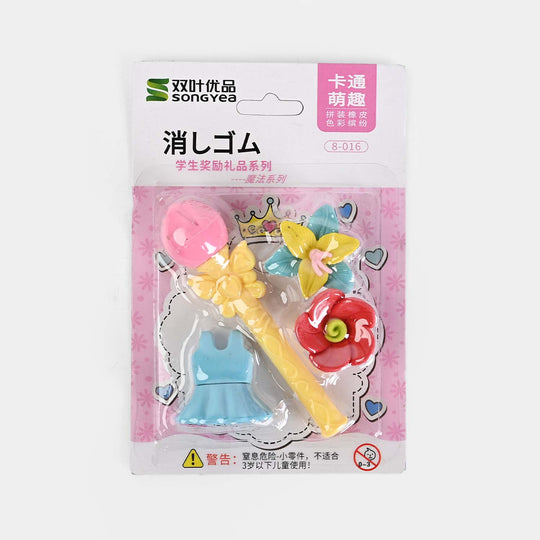 Cute Novelty Stationery Eraser Set
