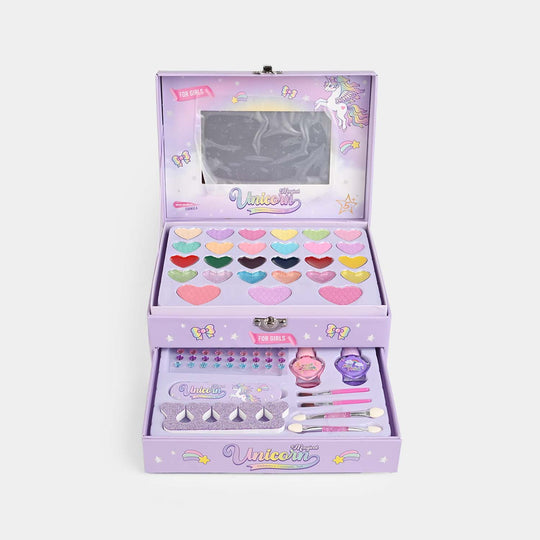 Girls Unicorn Themed Premium Vanity Makeup Set with Mirror