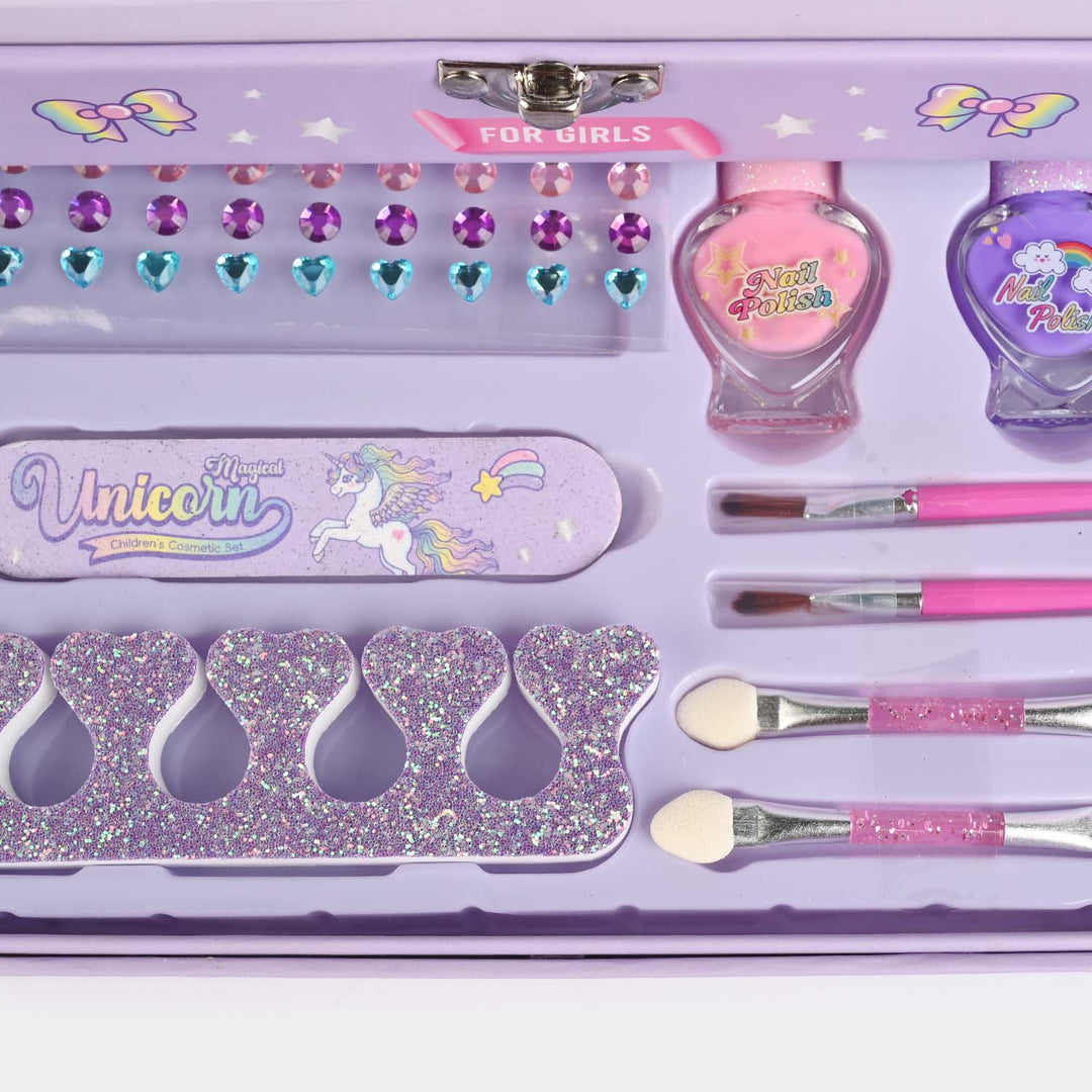 Girls Unicorn Themed Premium Vanity Makeup Set with Mirror