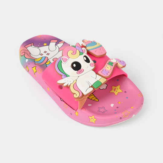 Girls Slippers 2208-B10-Fuchsia
