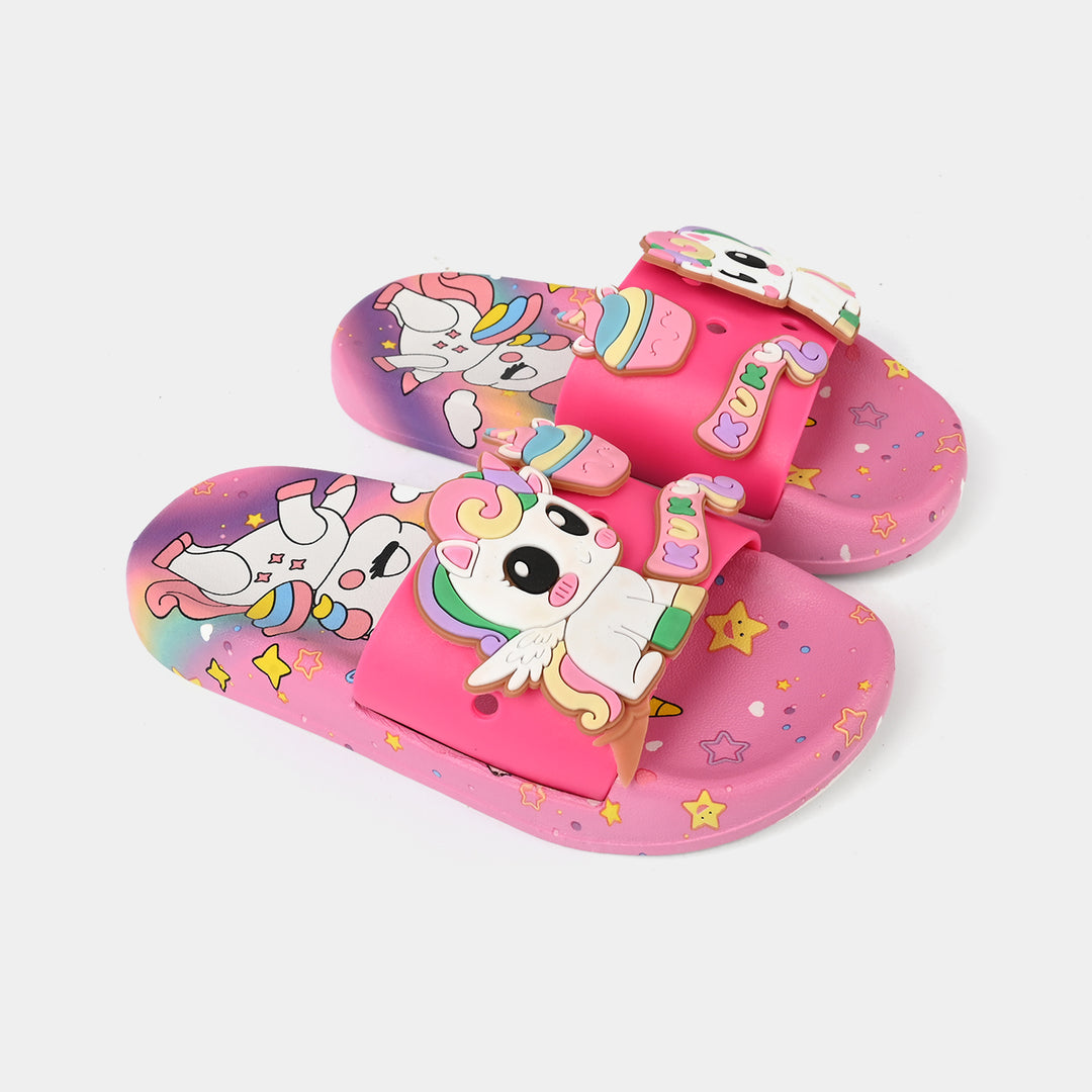 Girls Slippers 2208-B10-Fuchsia