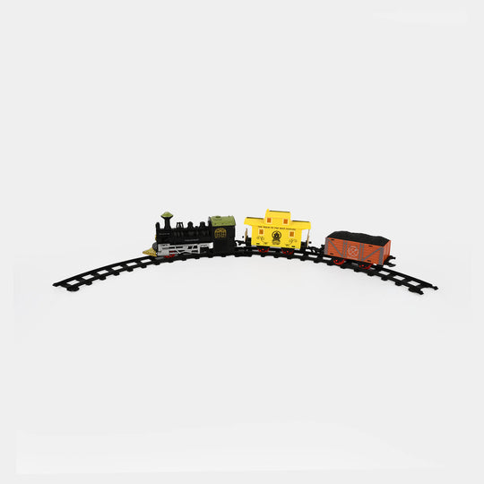 Classic Electric Train Set for Kids With Light & Music