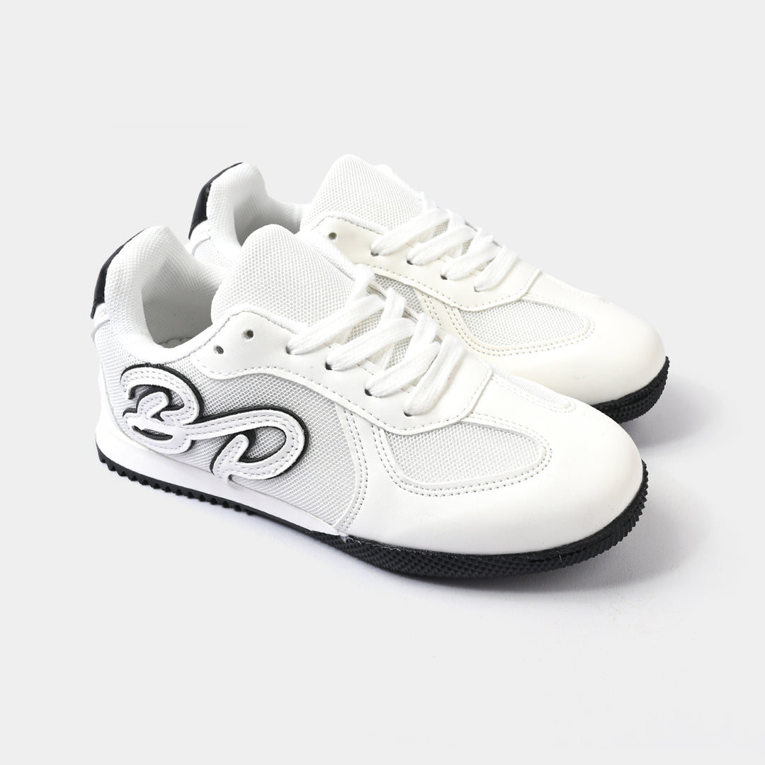 Boys Sneakers 417-5-White/Black