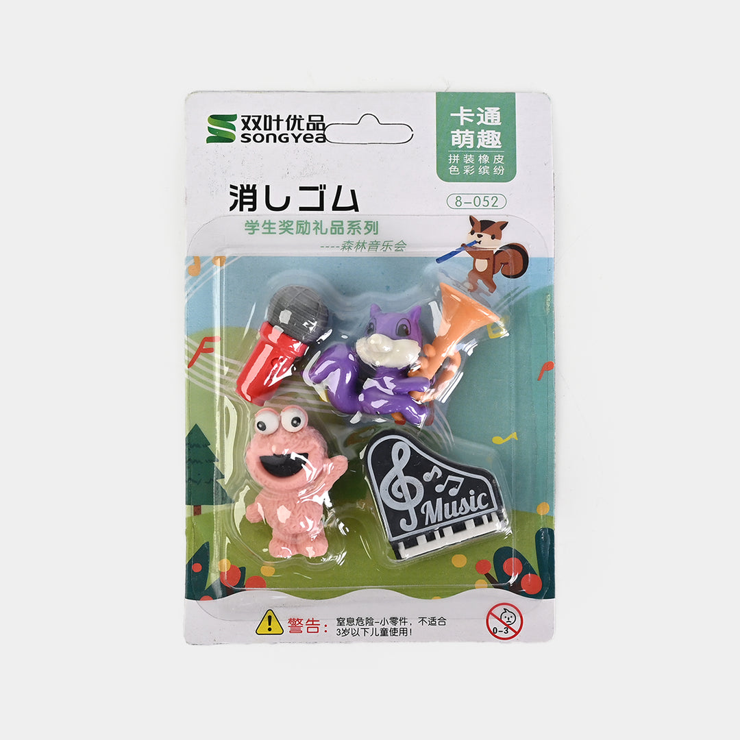 Cute Novelty Stationery Eraser Set