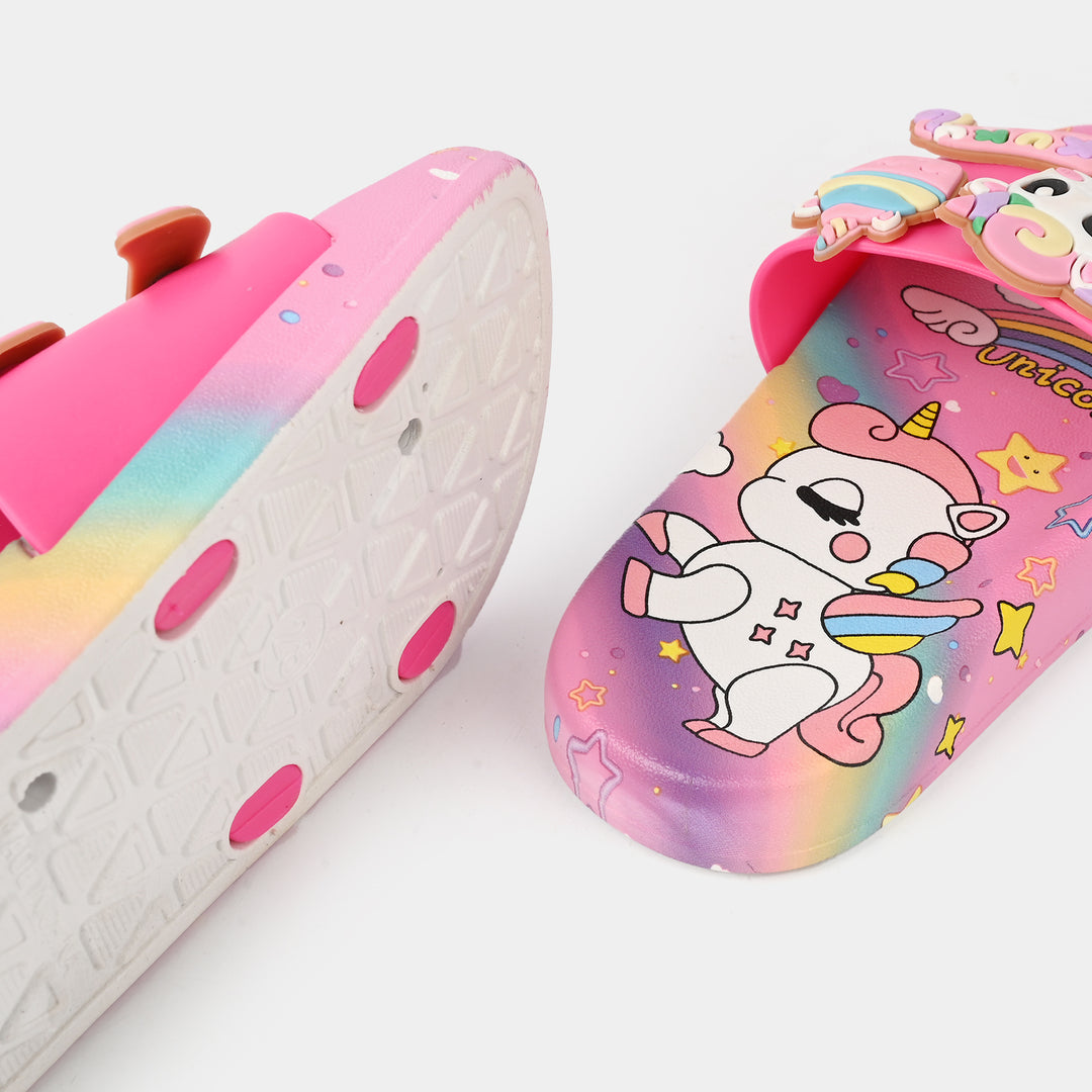 Girls Slippers 2208-B10-Fuchsia