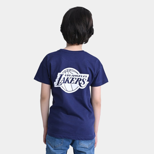 Boys Cotton Jersey T-Shirt H/S LAKERS | True Navy