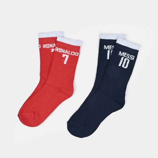 Boys Socks Pack of 2 Messi-Red/Blue