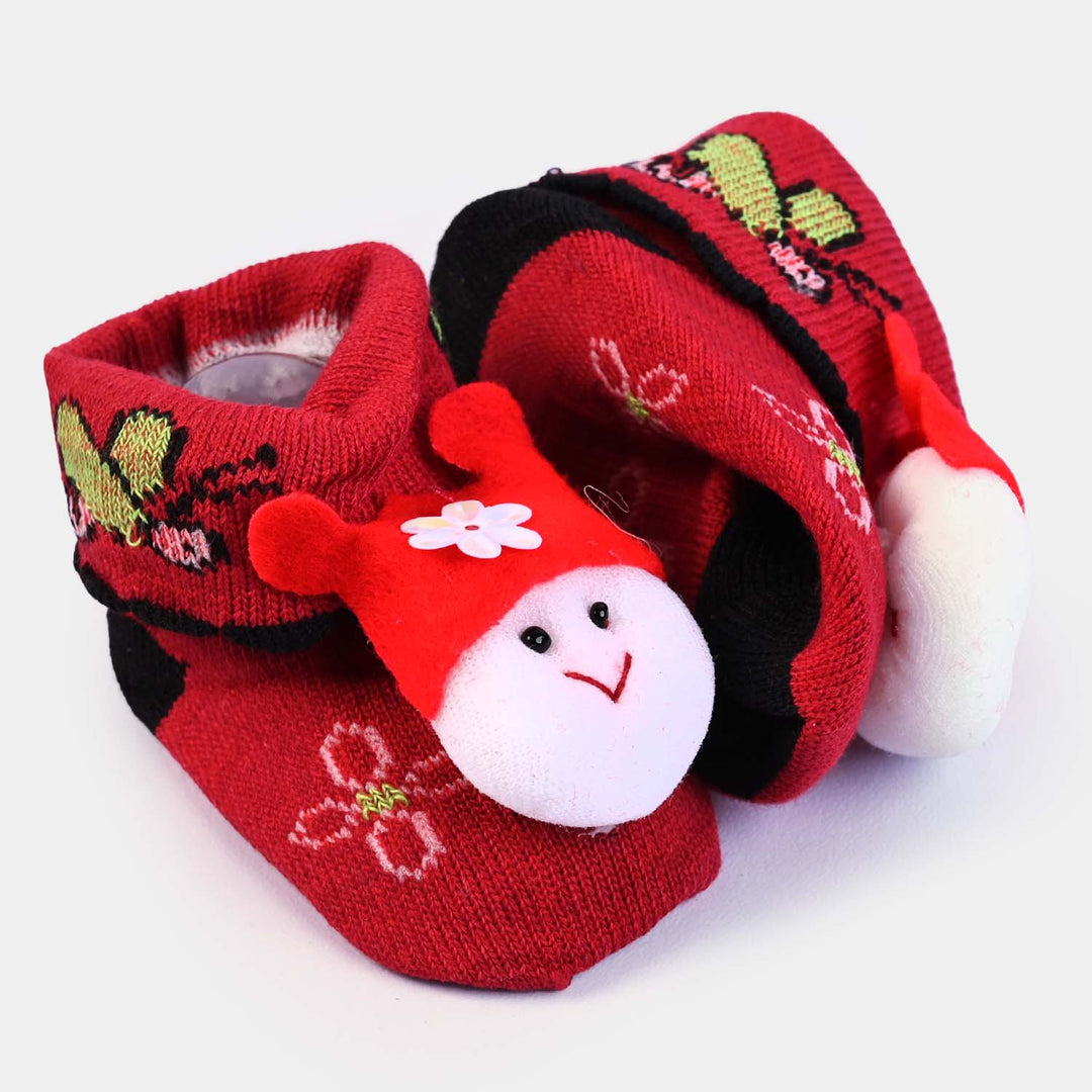 BP N. B Baby Booties -Red