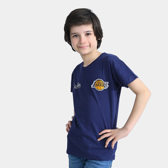 Boys Cotton Jersey T-Shirt H/S LAKERS | True Navy