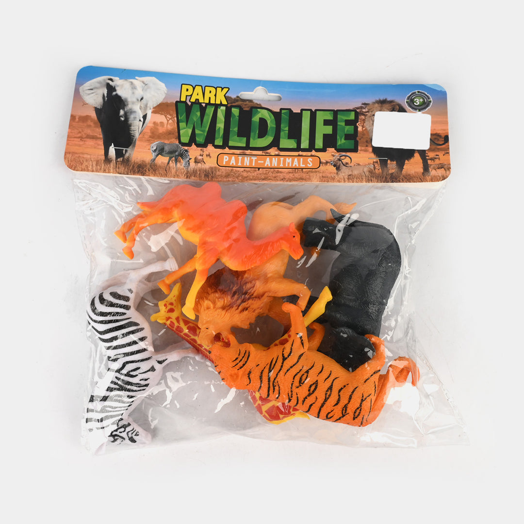 Wild Safari Animals 6PCs For Kids