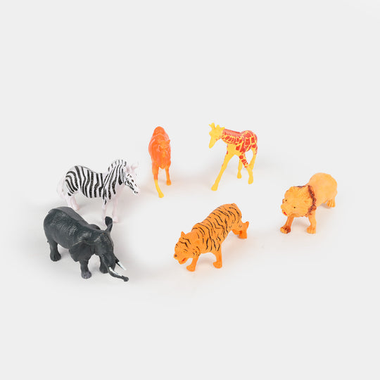 Wild Safari Animals 6PCs For Kids