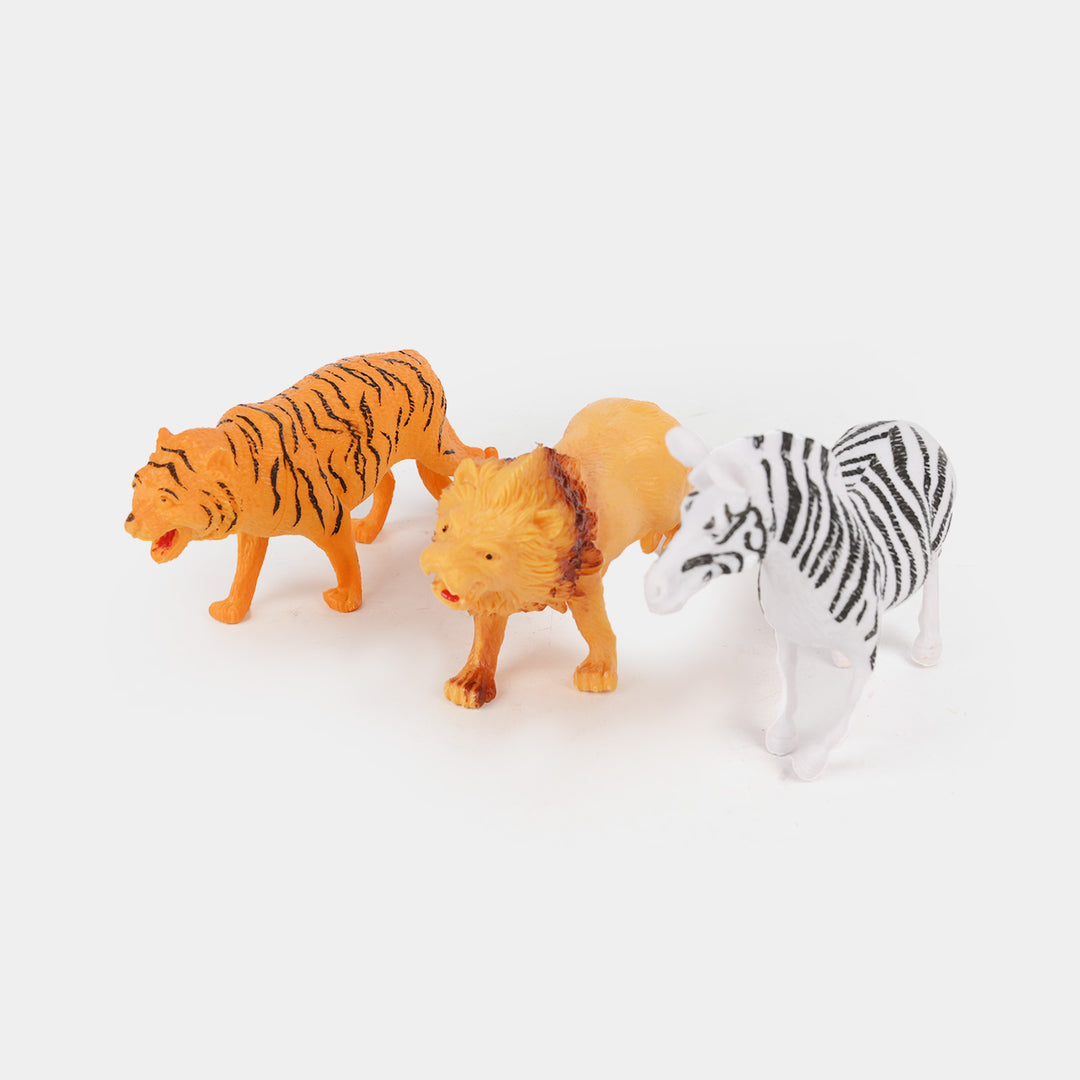Wild Safari Animals 6PCs For Kids