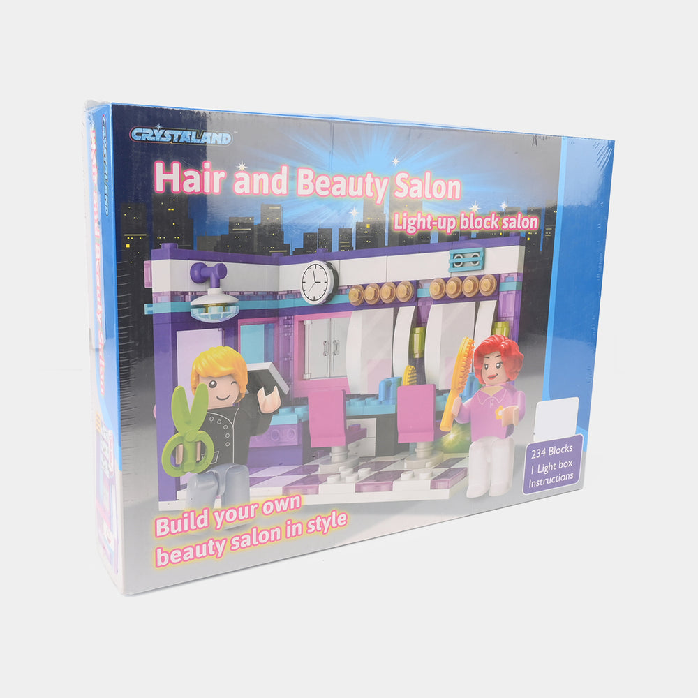 Build Own Light Up Hair & Beauty Salon Building Block Set