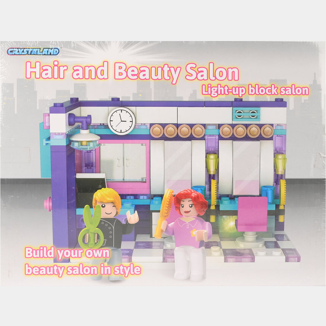 Build Own Light Up Hair & Beauty Salon Building Block Set