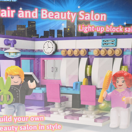 Build Own Light Up Hair & Beauty Salon Building Block Set