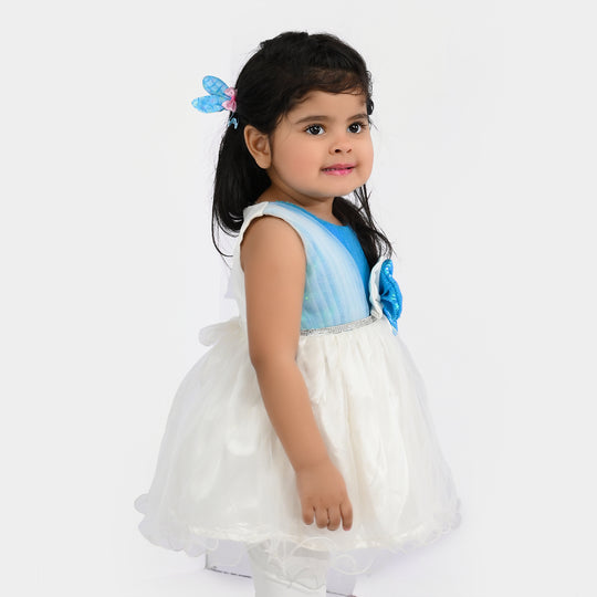 Infant Girls Sequence Fancy Frock - Blue
