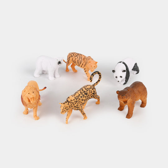Wild Safari Animals 6PCs For Kids