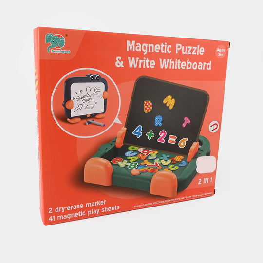 Magnetic Puzzle & Whiteboard – Educational Toy for Kids