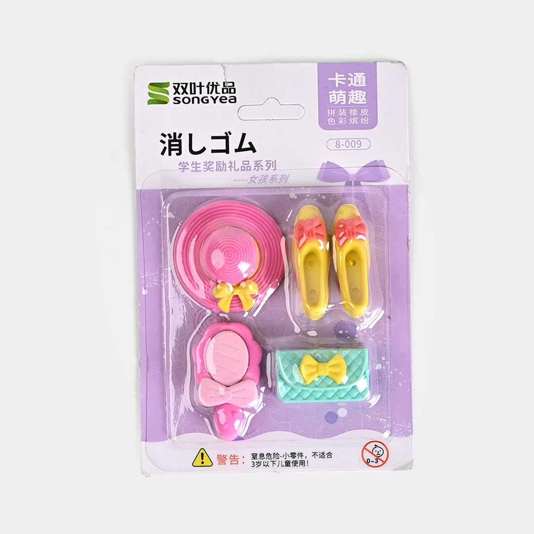 Cute Novelty Stationery Eraser Set
