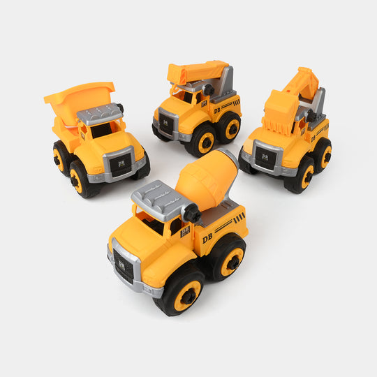 4-in-1 Construction Vehicle Toy Set For Kids