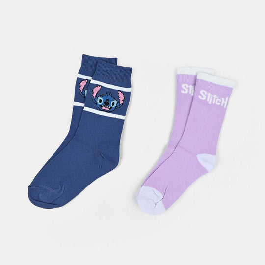 Girls Socks Pack of 2 Stitch-Purple/Blu