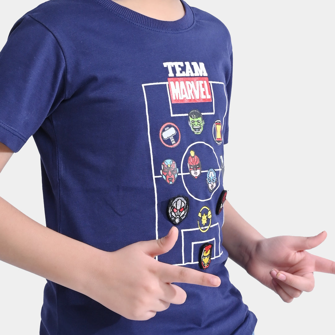 Boys Cotton Jersey T-Shirt H/S -True Navy