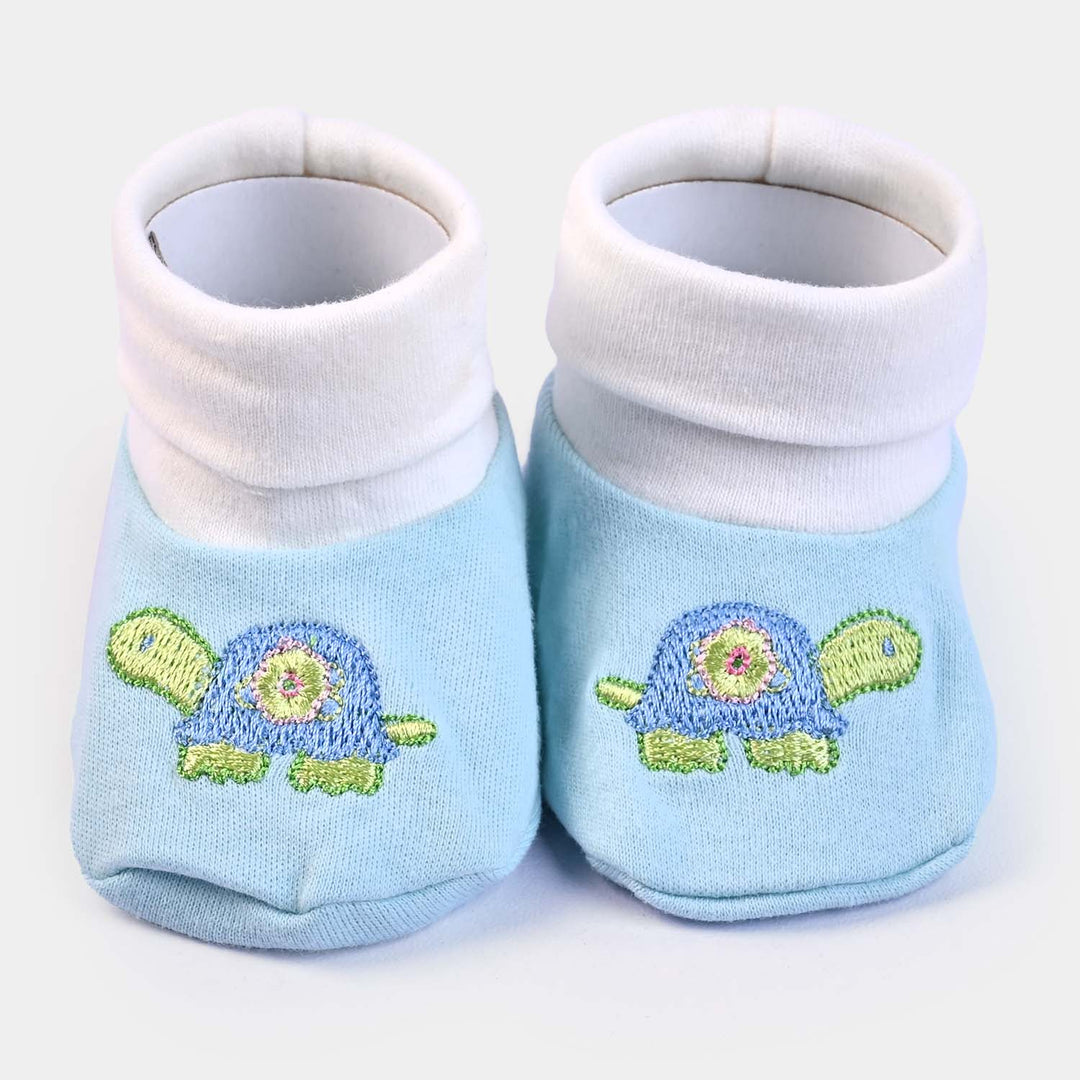 BP N. B Baby Booties -SKY BLUE