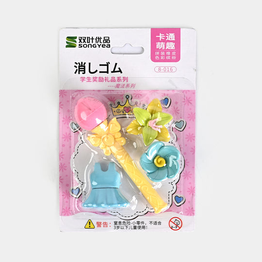 Cute Novelty Stationery Eraser Set