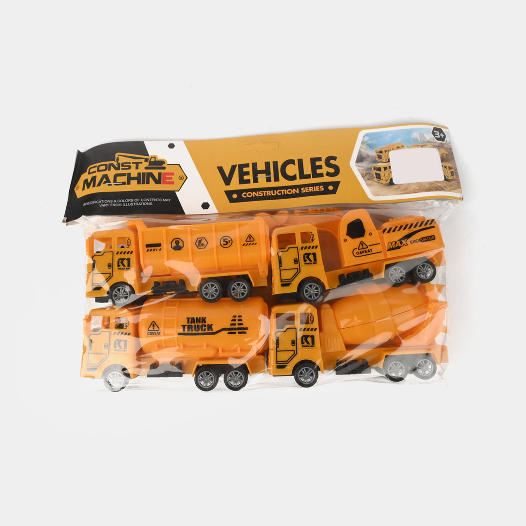 Die-Cast Construction Truck Toys Set