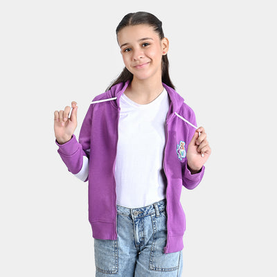 Girls Fleece Knitted Jacket Be Kind