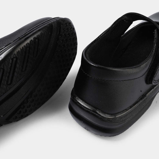 Girls School Shoes ES-09-BLACK
