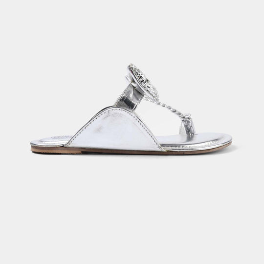 Girls Kolhapuri MT-08-SILVER