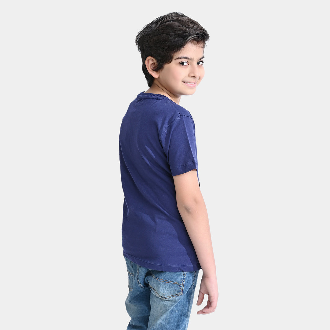 Boys Cotton Jersey T-Shirt H/S -True Navy