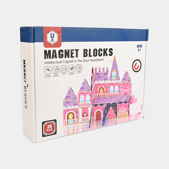 Kids Magnetic Princess Castle Building Blocks Set – 30 Pieces