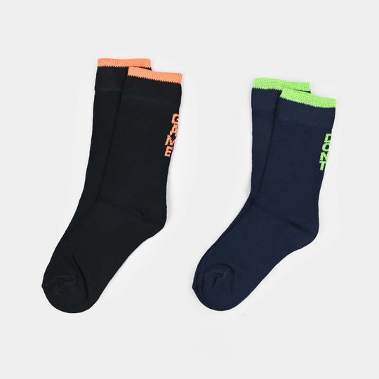 Boys Socks Pack of 2 Don't Stop-Blue.Black