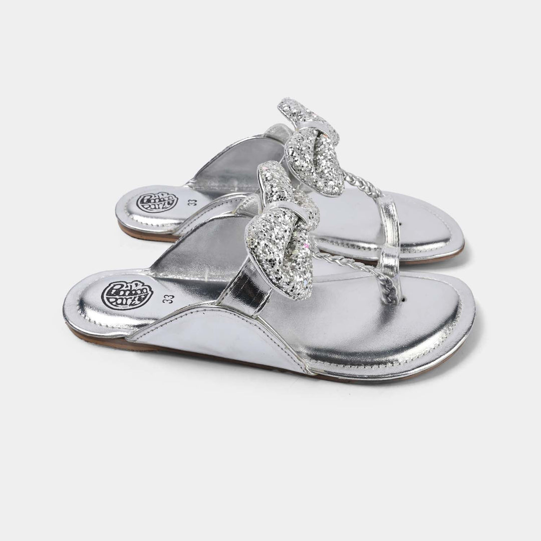 Girls Kolhapuri MT-08-SILVER