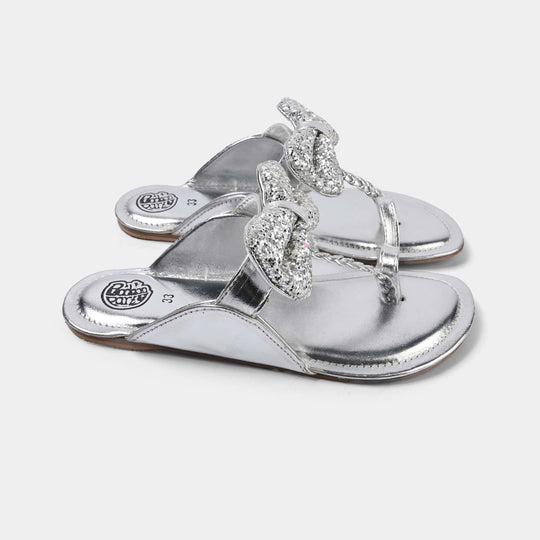 Girls Kolhapuri MT-08-SILVER