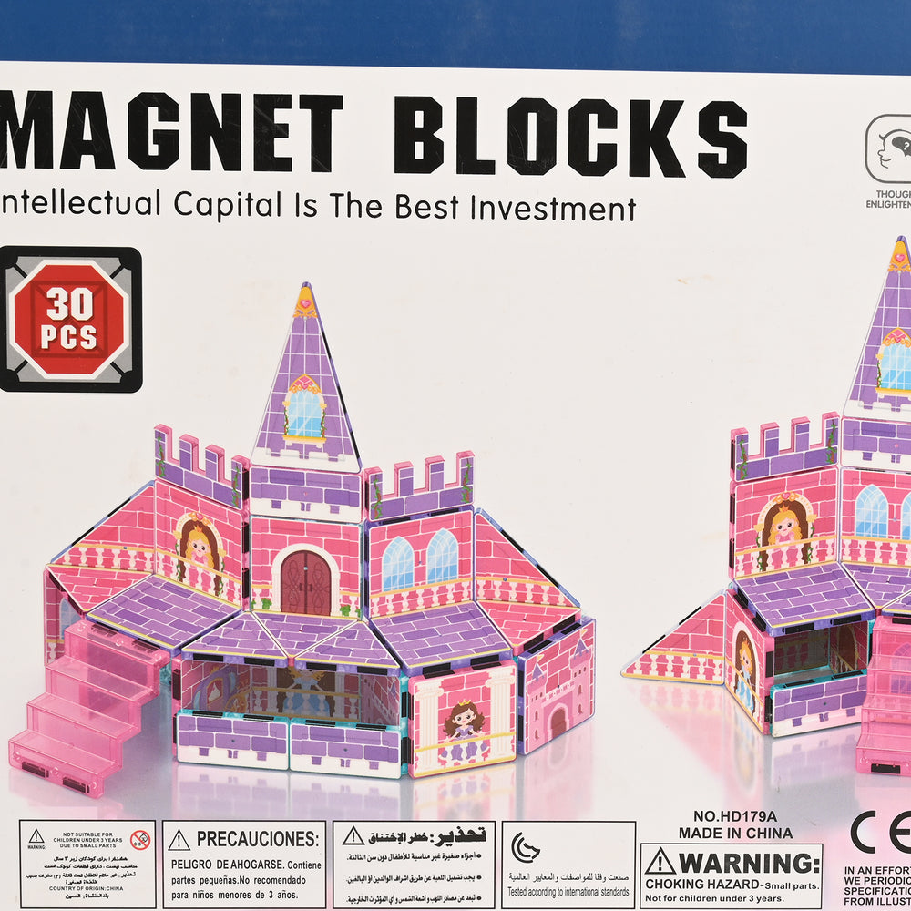 Kids Magnetic Princess Castle Building Blocks Set – 30 Pieces
