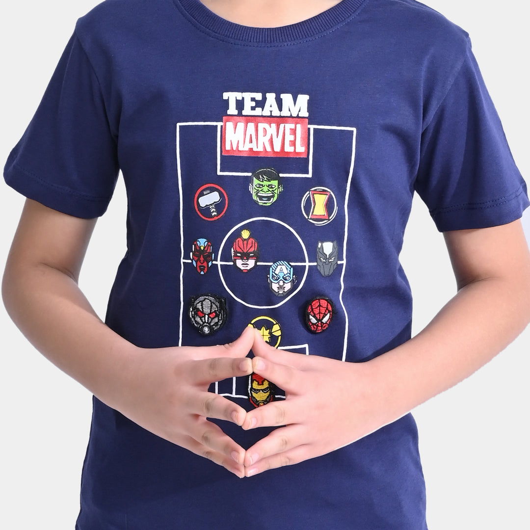 Boys Cotton Jersey T-Shirt H/S -True Navy