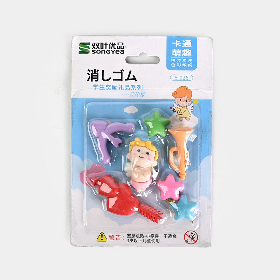Cute Novelty Stationery Eraser Set