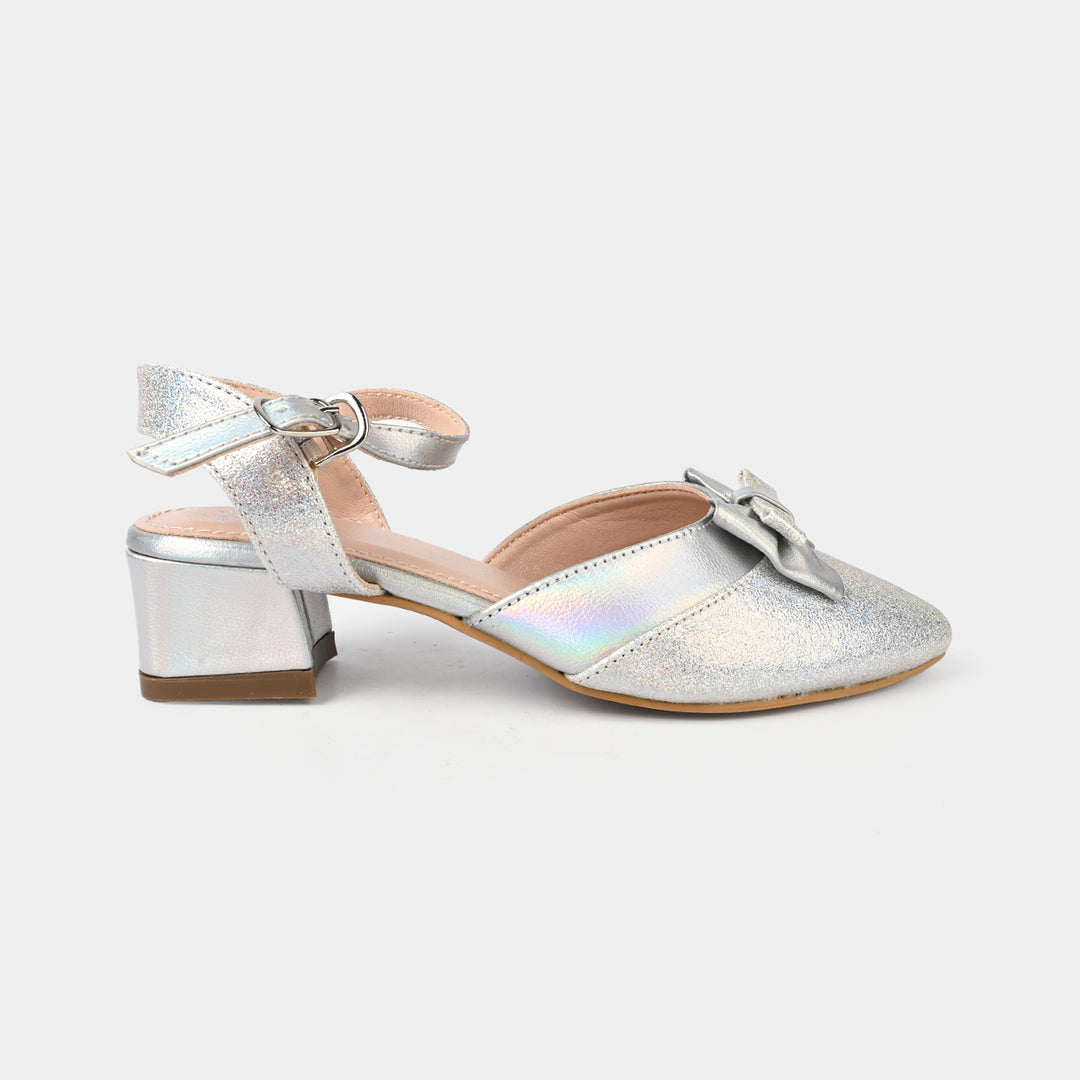 Girls Pumps Heels ZP-059-SILVER