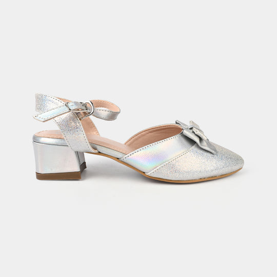 Girls Pumps Heels ZP-059-SILVER