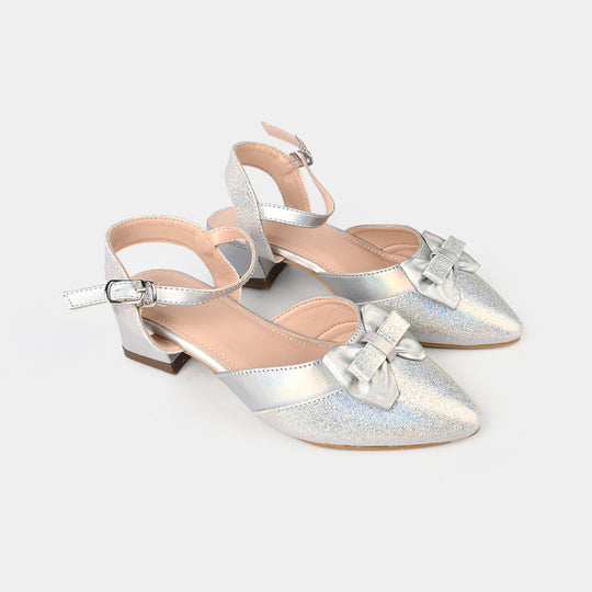 Girls Pumps Heels ZP-059-SILVER