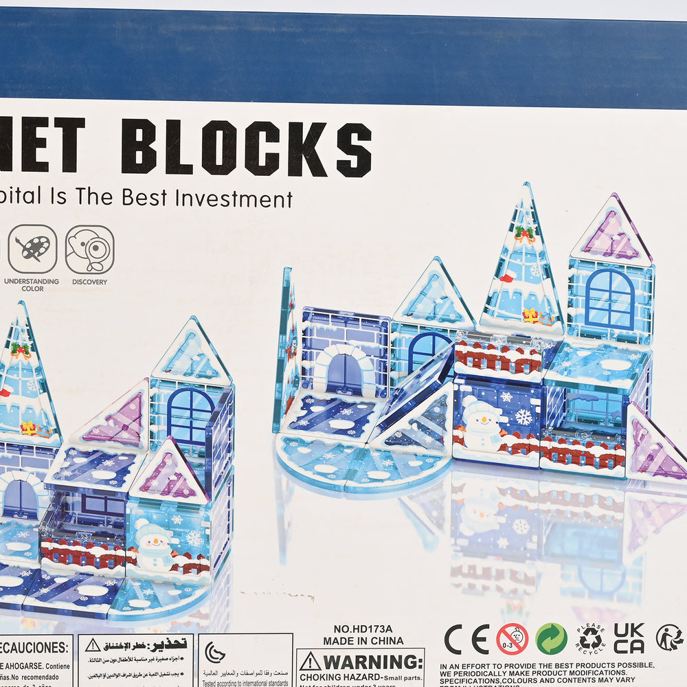 Kids Magnetic Winter Wonderland Building Blocks Set – 25 Pieces